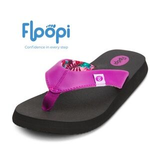 Floopie Womens Purple Yoga Comfort Flip Flops 8